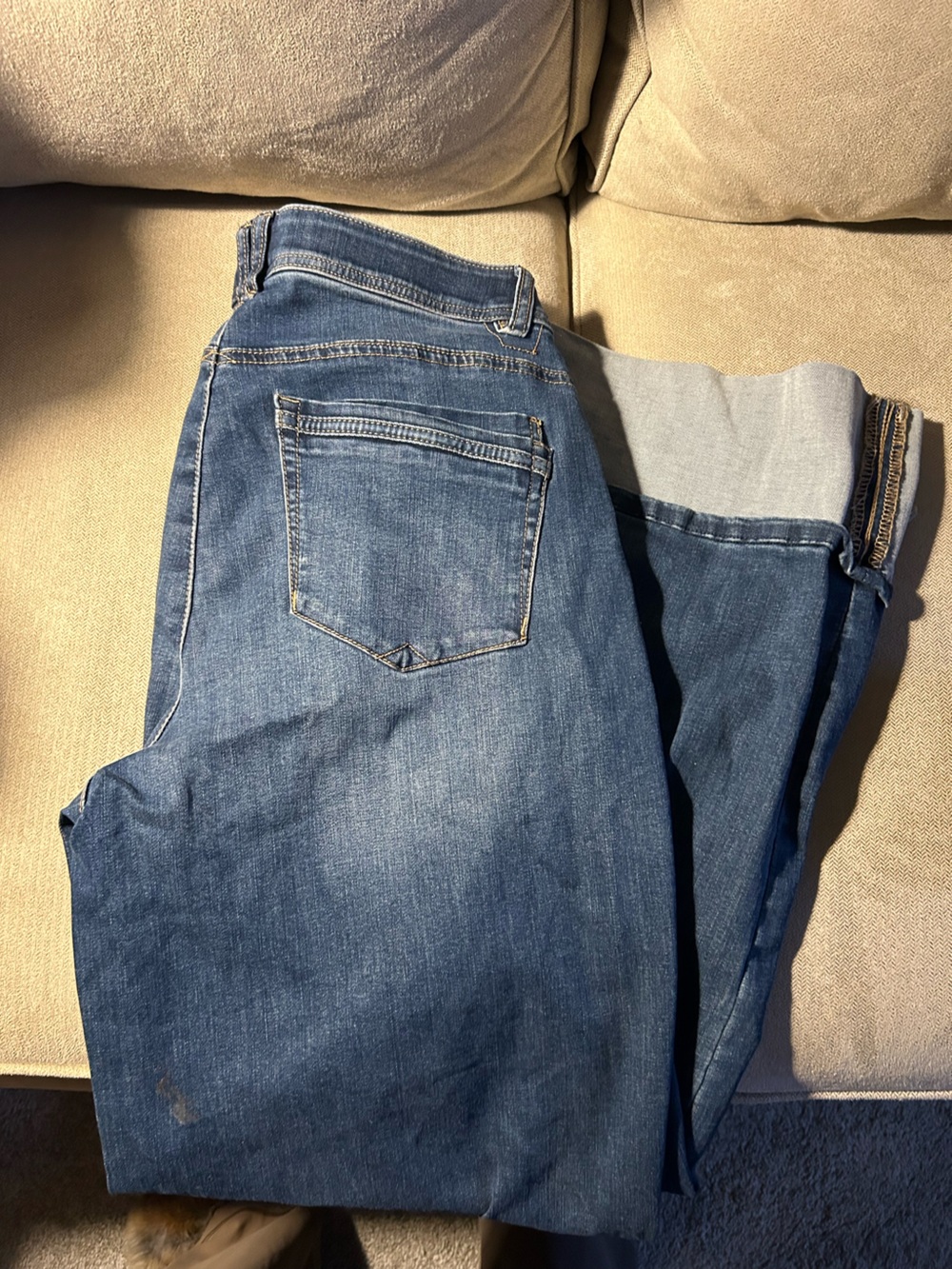Women’s stretchy wide leg democracy jean